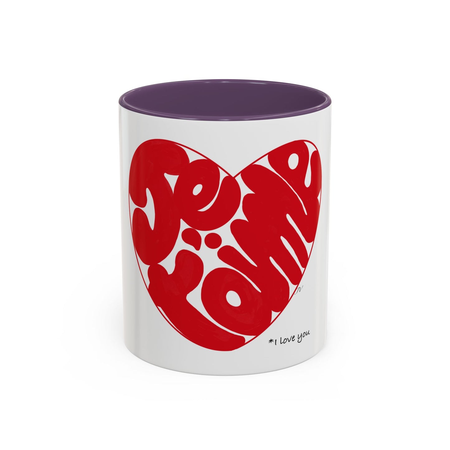 I love you French heart Accent Coffee Mug (11, 15oz)