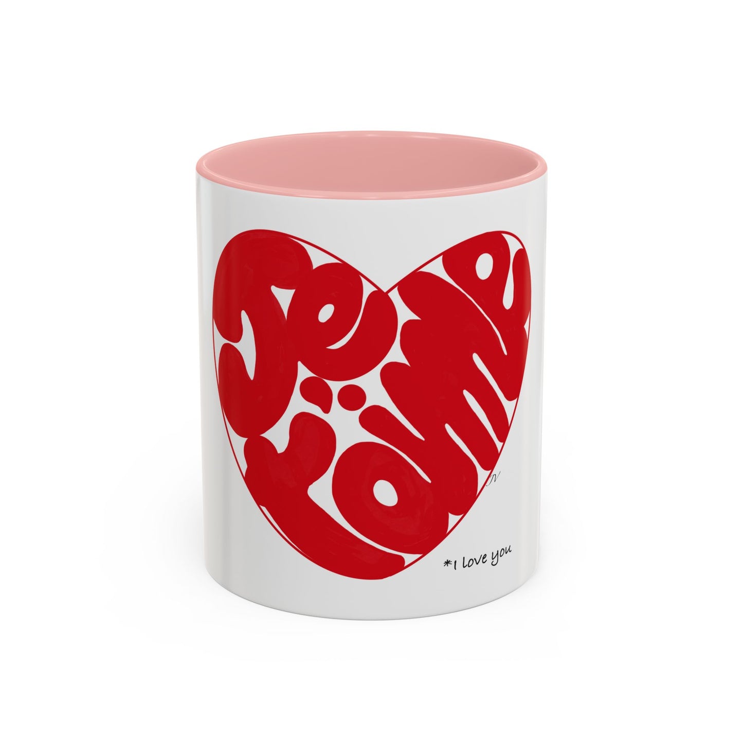I love you French heart Accent Coffee Mug (11, 15oz)