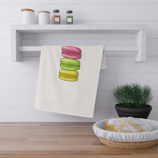 Macaron Tea Towels - Colorful Kitchen Decor, Gift for Bakers, Housewarming, Kitchen Accessories, Fun Cooking Essentials