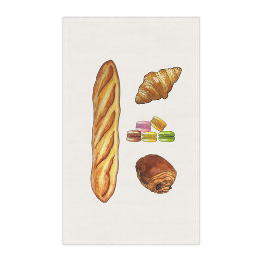 French baguette and pastries Towel (cotton, poly)