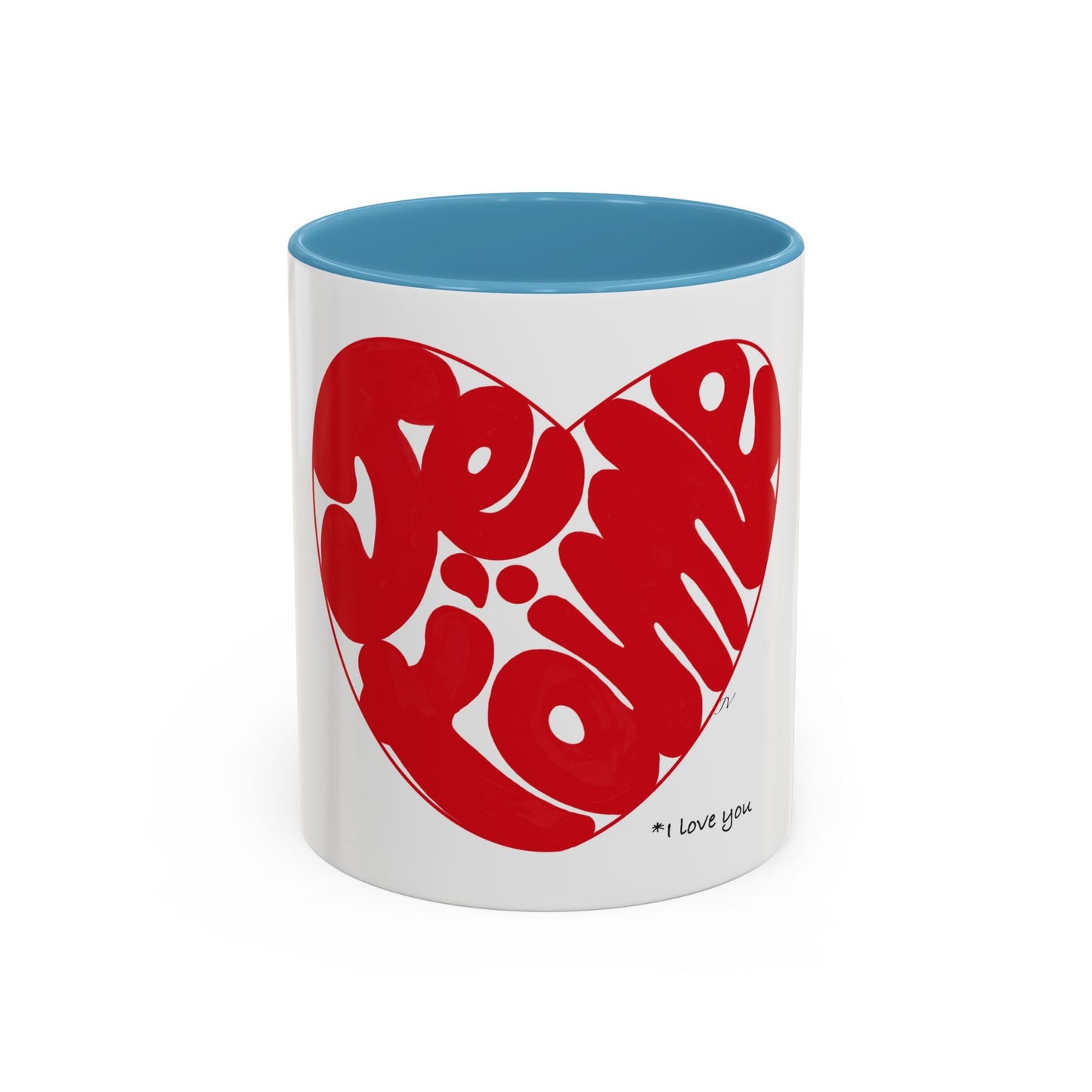 I love you French heart Accent Coffee Mug (11, 15oz)