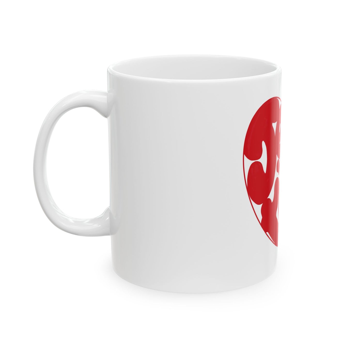 I love you French heart Ceramic Mug, (11oz, 15oz)